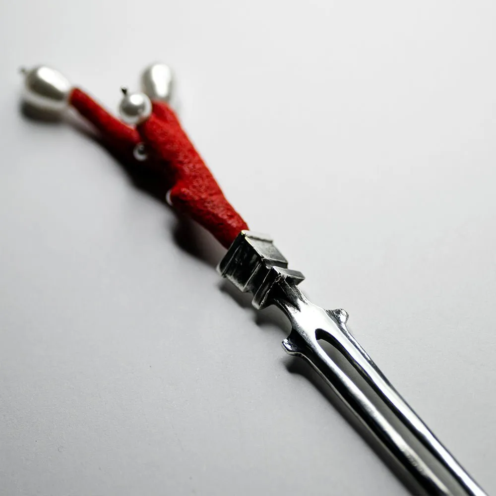 RED CORAL HAIRPIN