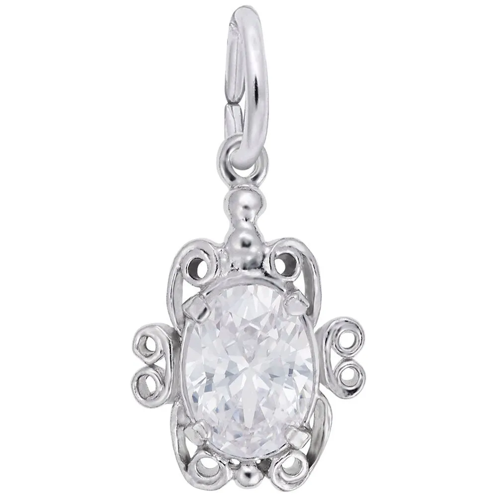 Rembrandt Charms - Filigree April Stone Charm - 4764-004