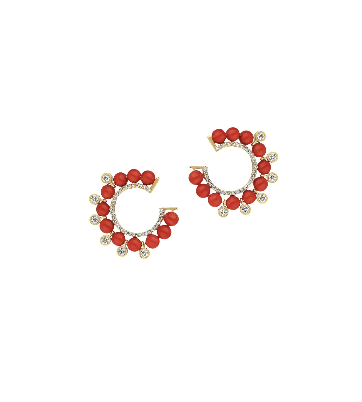 Revolve coral earrings