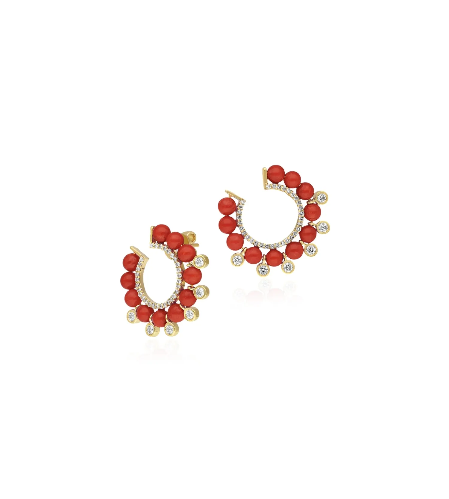 Revolve coral earrings