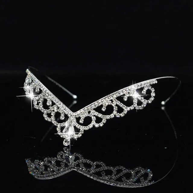 Rhinestone Crystal Princess Tiaras and Crowns Girls Hair Accessories for Birthdays