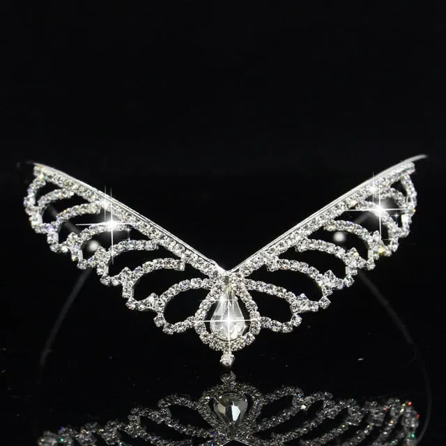 Rhinestone Crystal Princess Tiaras and Crowns Girls Hair Accessories for Birthdays