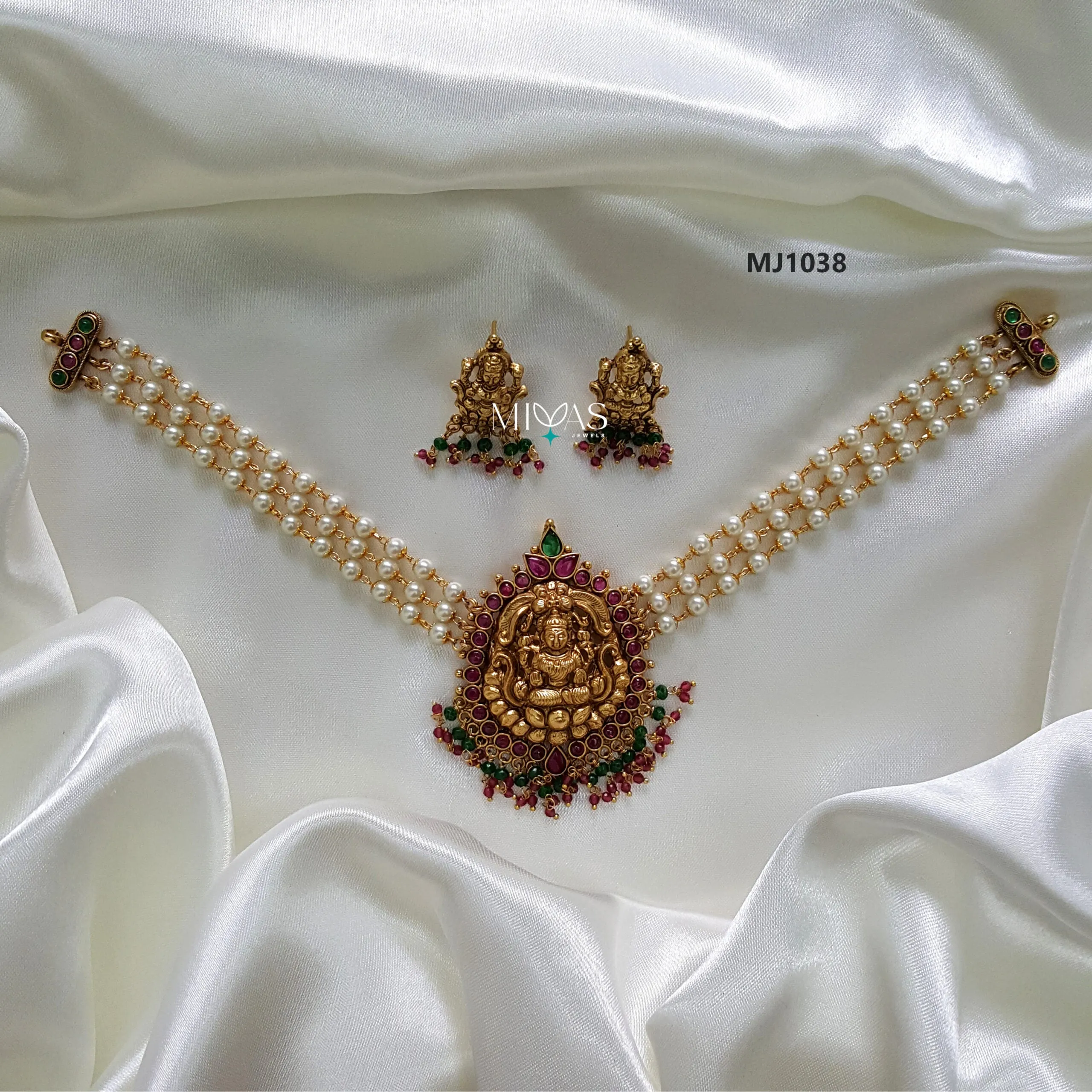 Royal Pearl Multi Layer Lakshmi Choker