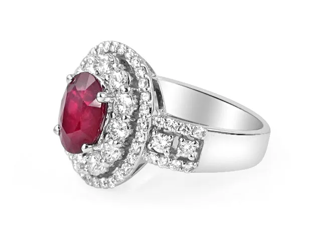 Ruby And Diamond Right Hand Ring 2.62ct tw