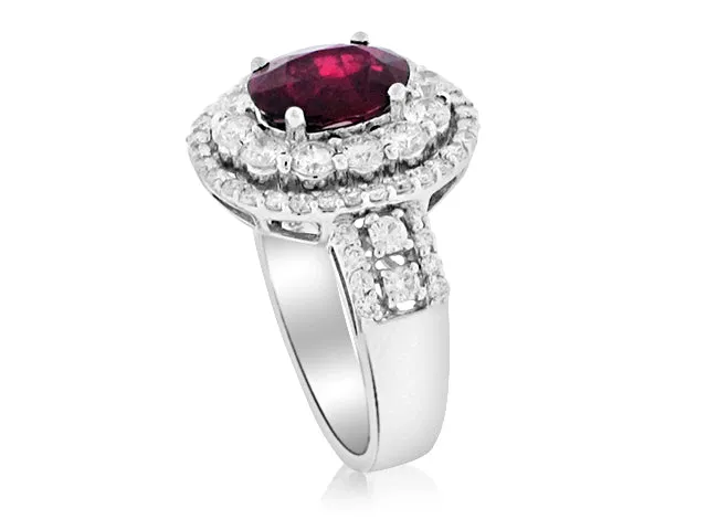 Ruby And Diamond Right Hand Ring 2.62ct tw