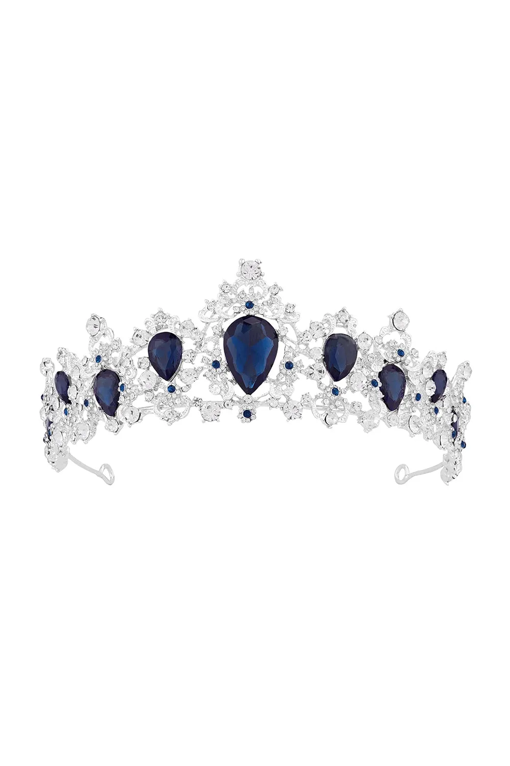 Sapphire-Embellished Tiara in Silver