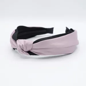 satin knot headband double color medium hairband for women