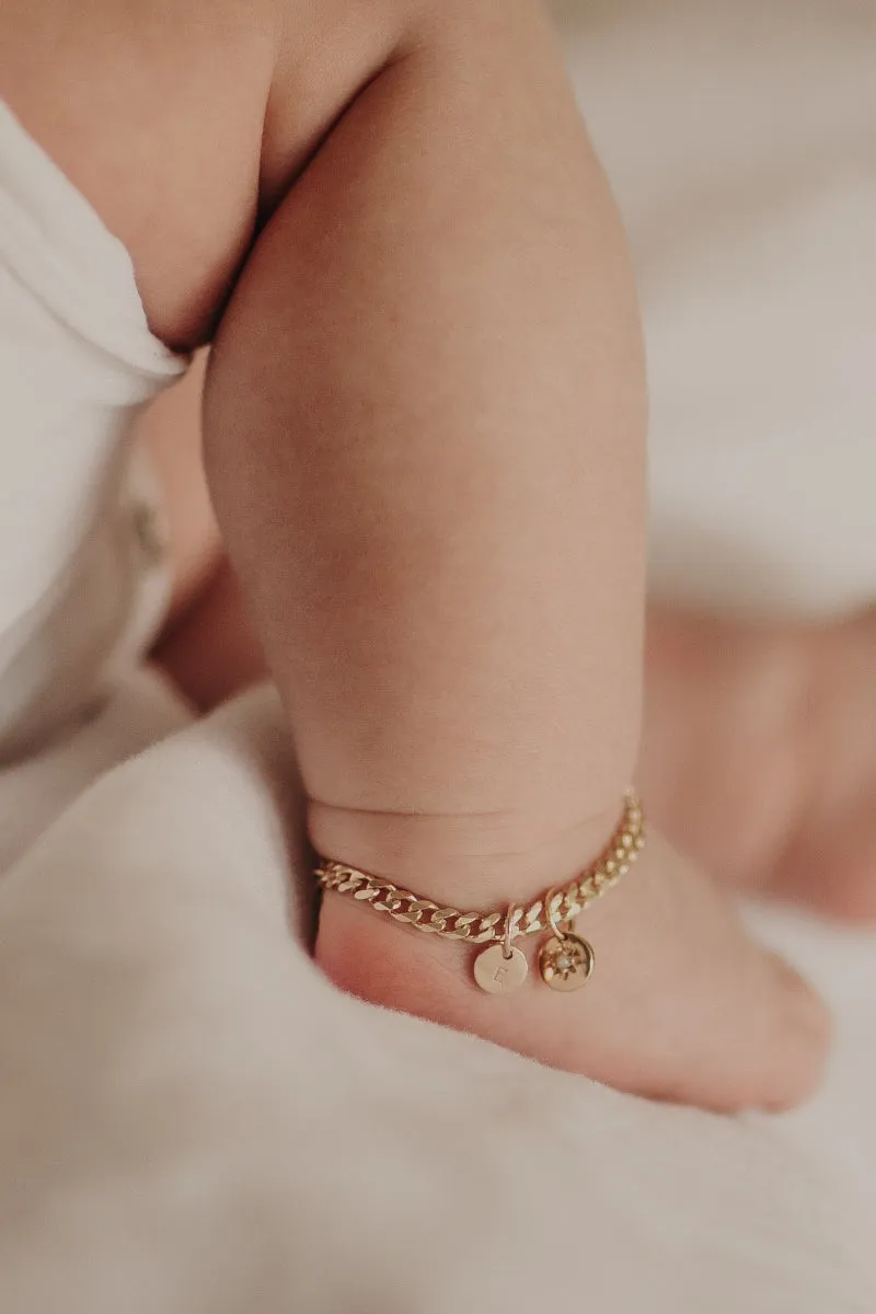 Single Pearl Anklet - Gold