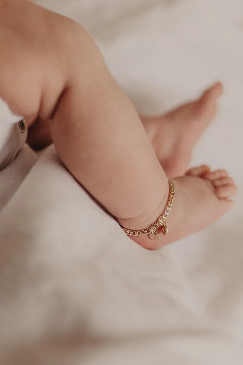 Single Pearl Anklet - Gold