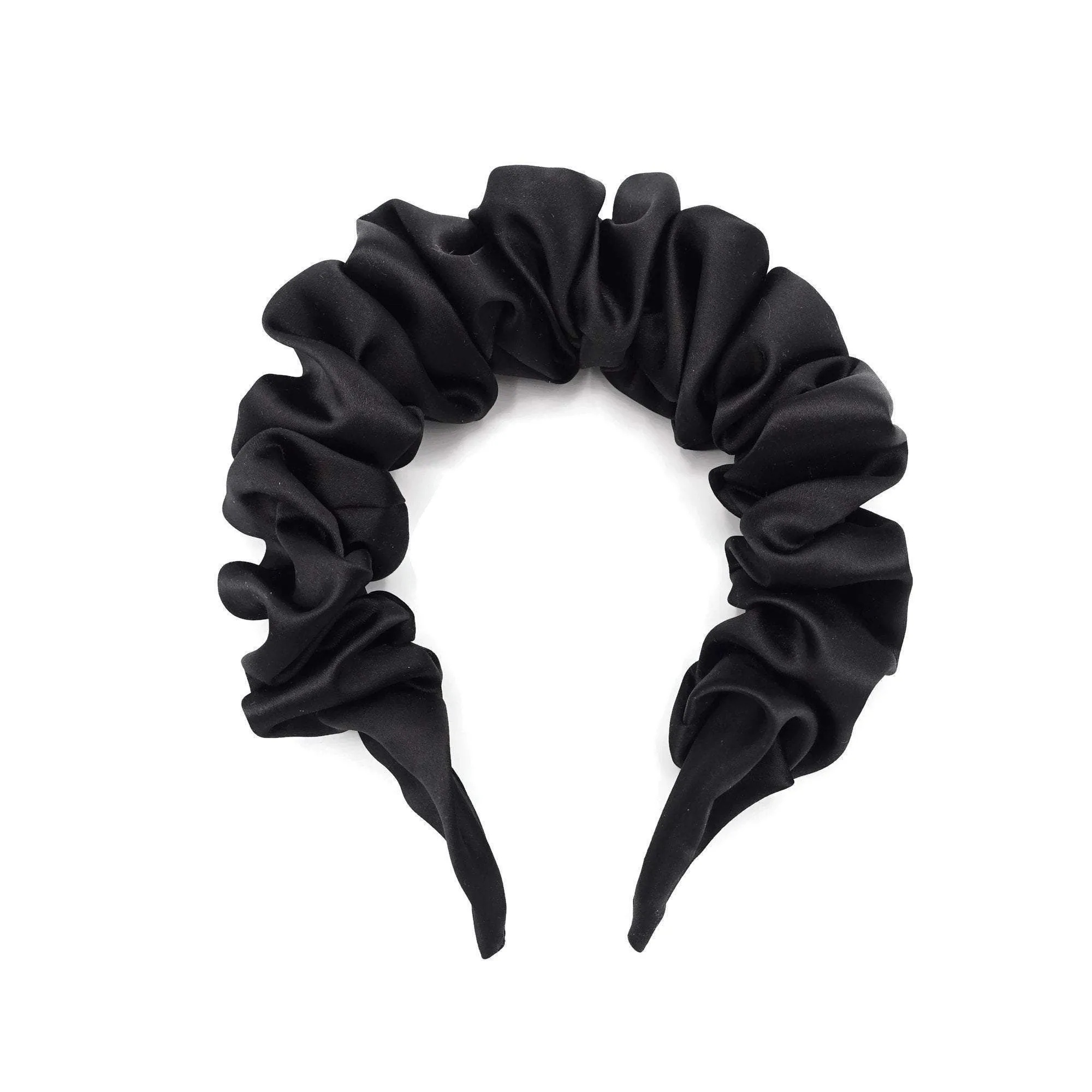 solid satin volume wave headband stylish hairband women hair accessories