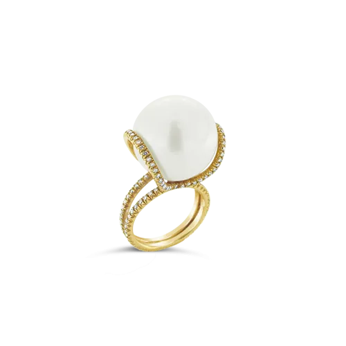 South Sea Pearl & Diamond Ring