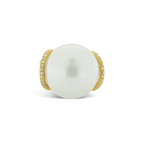 South Sea Pearl & Diamond Ring