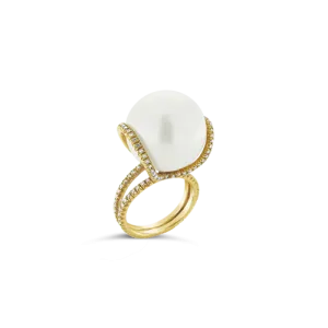 South Sea Pearl & Diamond Ring