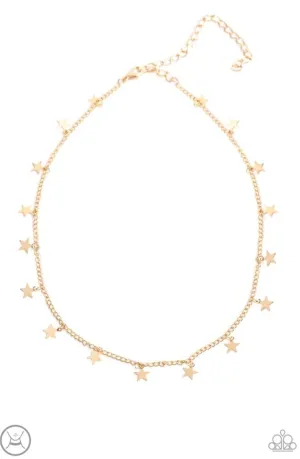 Starry Skies Gold Choker - Paparazzi Accessories