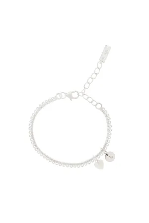 Sweetheart Lace Chain Anklet - Silver