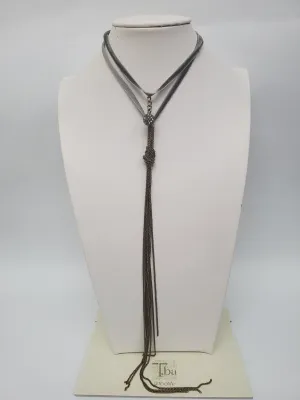 T.ba Marble and Chain Choker