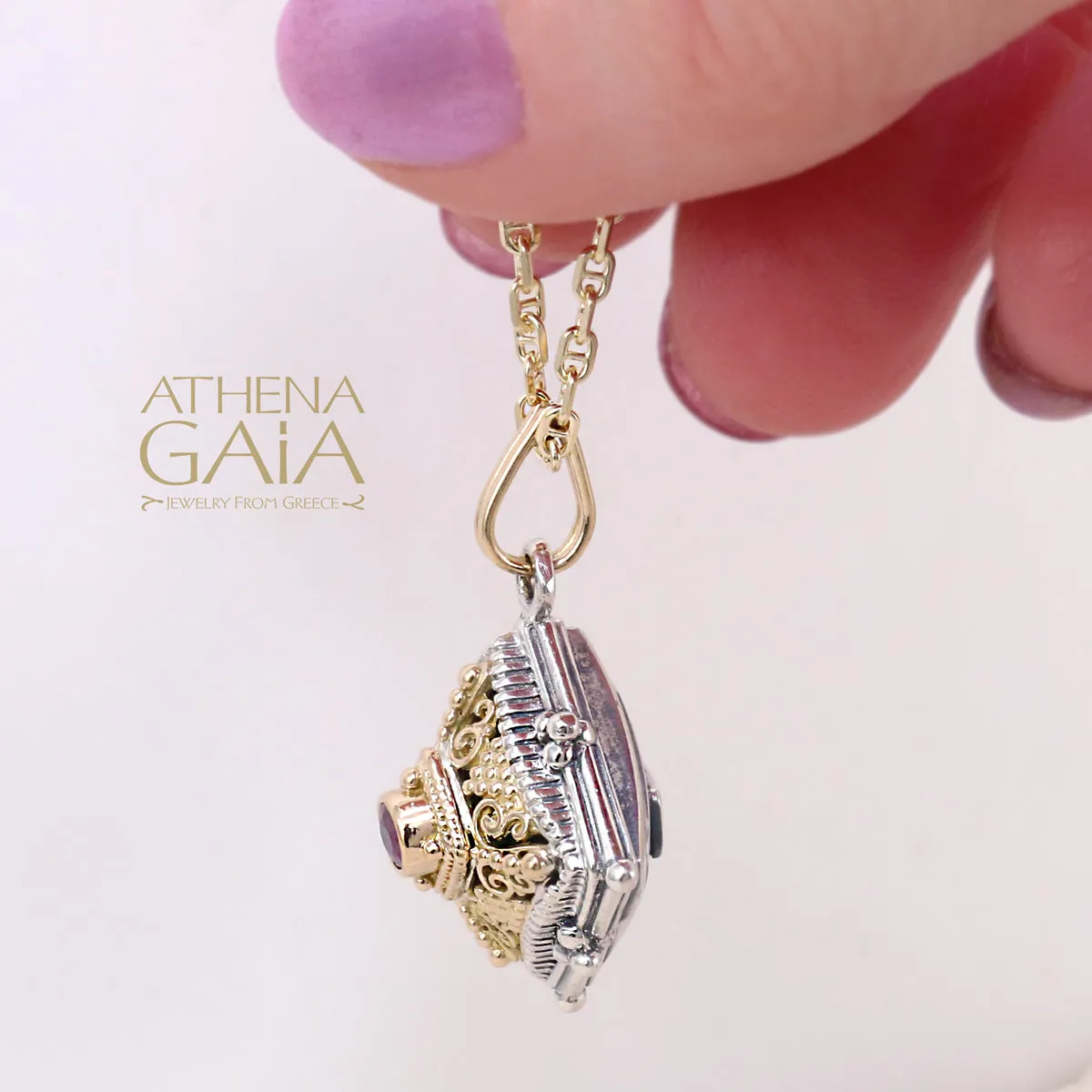 Tetra Vaulted Filigree Charm