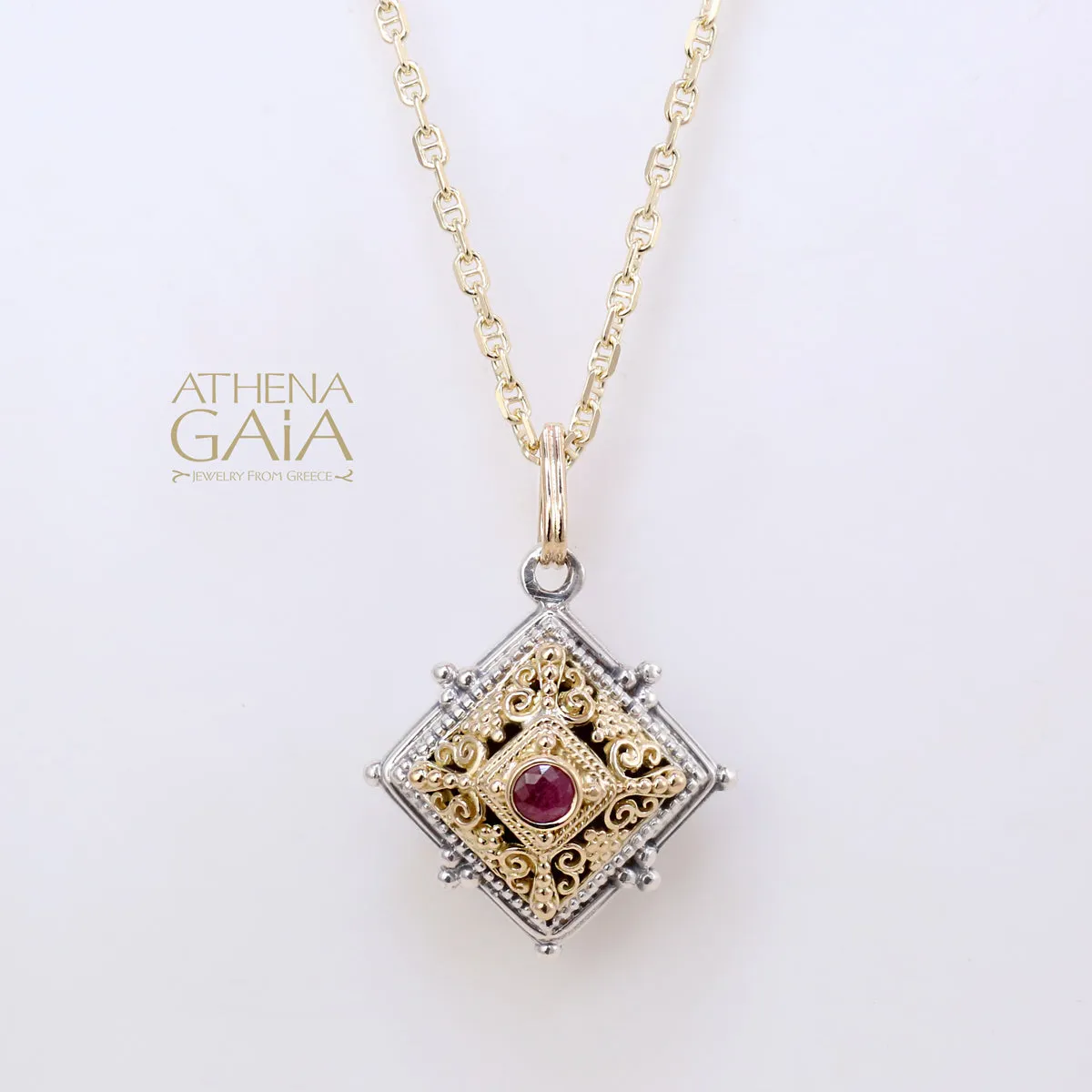 Tetra Vaulted Filigree Charm