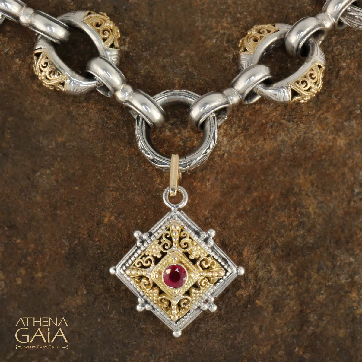 Tetra Vaulted Filigree Charm