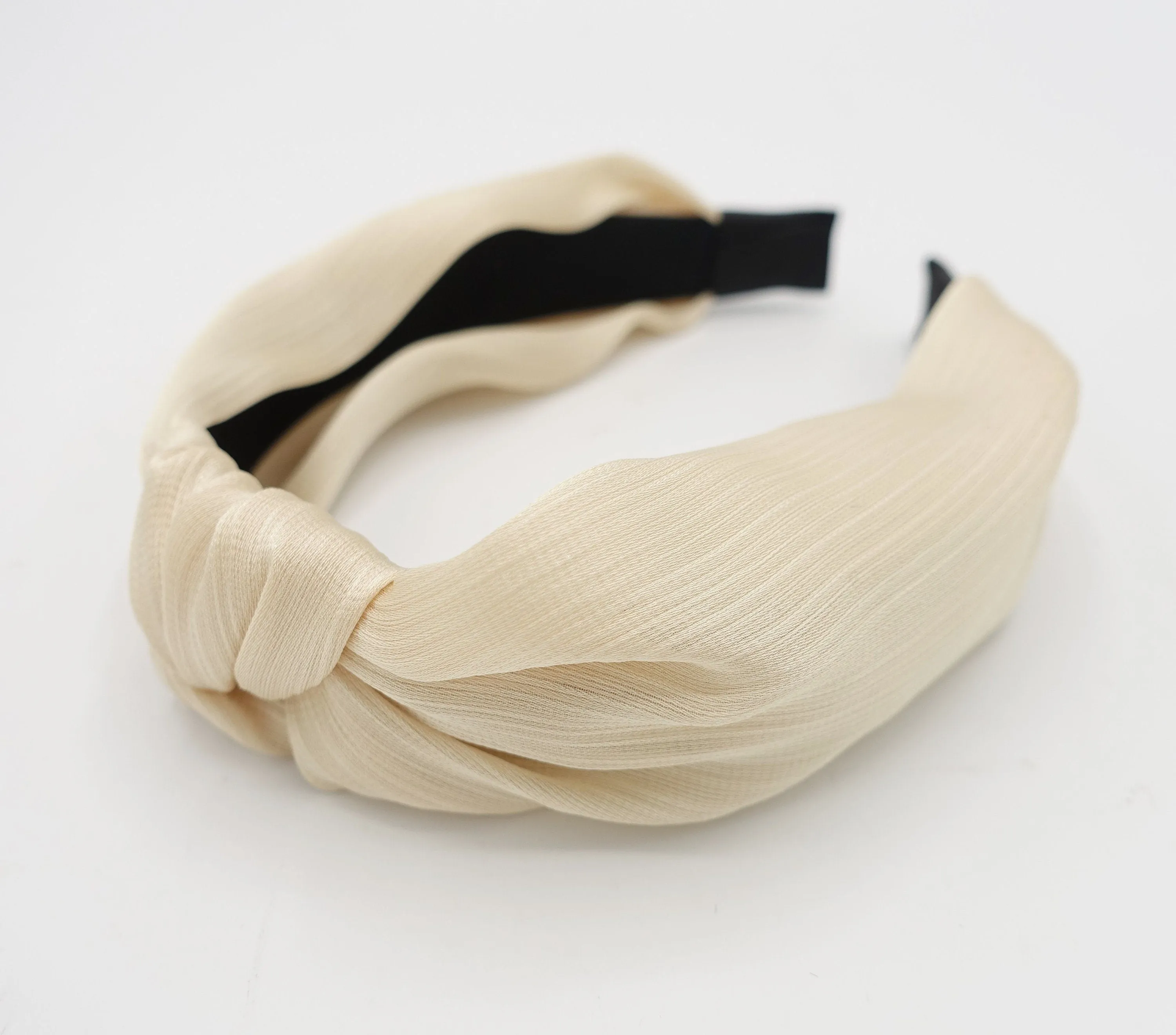 thin satin knotted headband