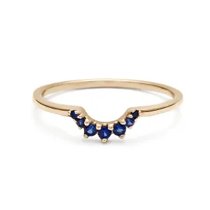 Tiara Band - 14k Gold & Blue Sapphire