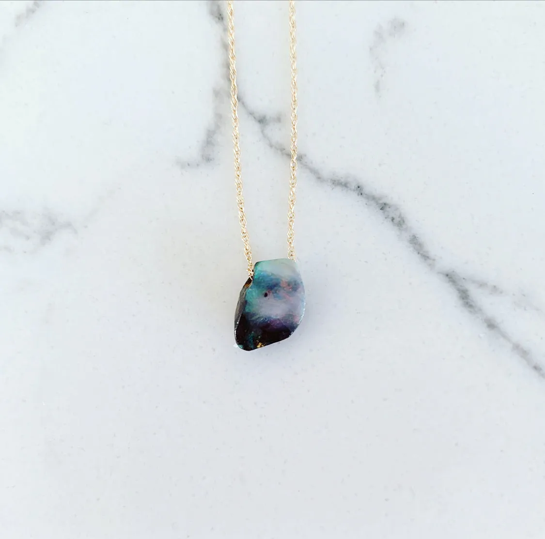 Universe in a Drop - Opal Necklace