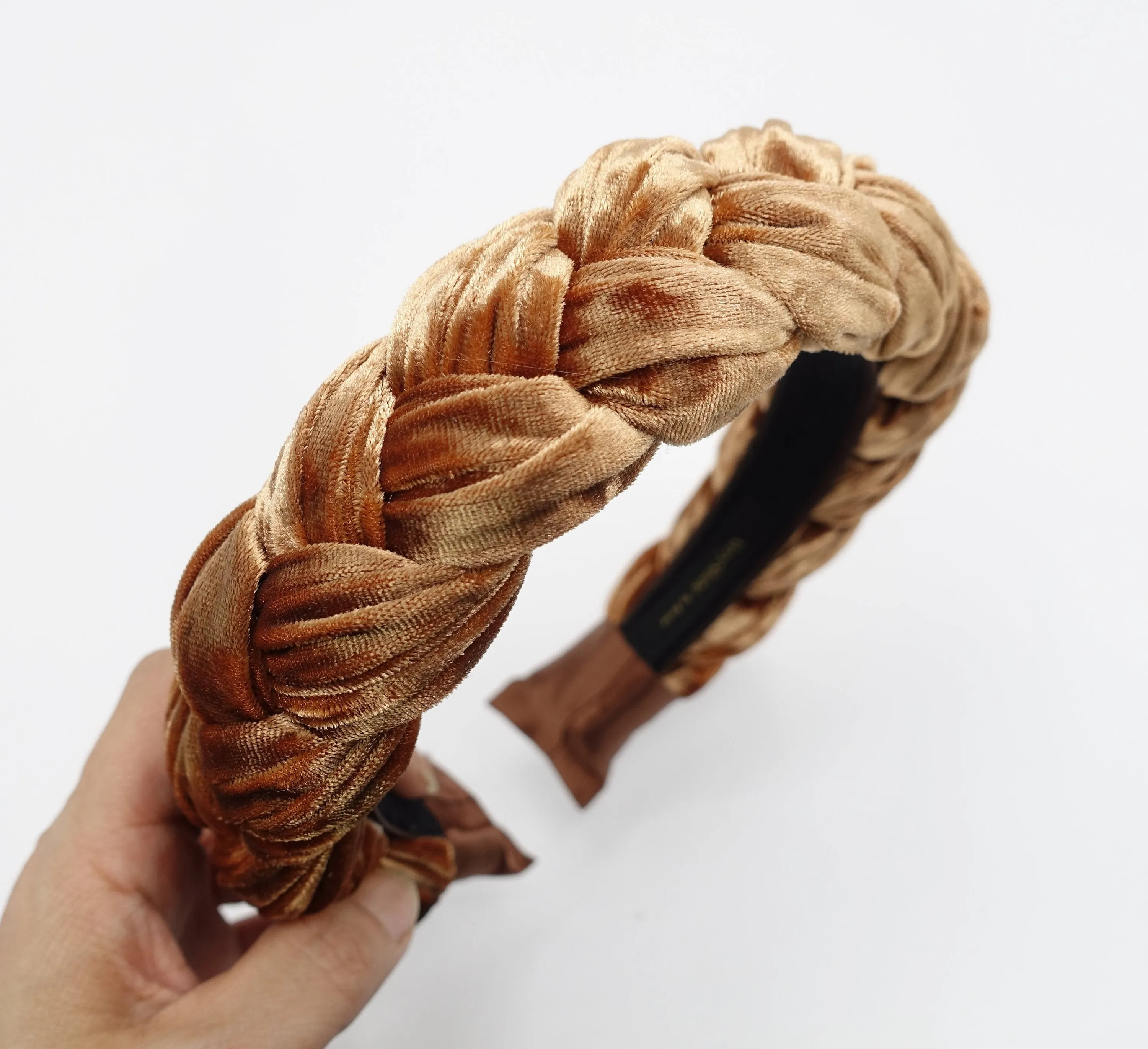 velvet braided headband crushed velvet wide hairband stylish woman hair accessory