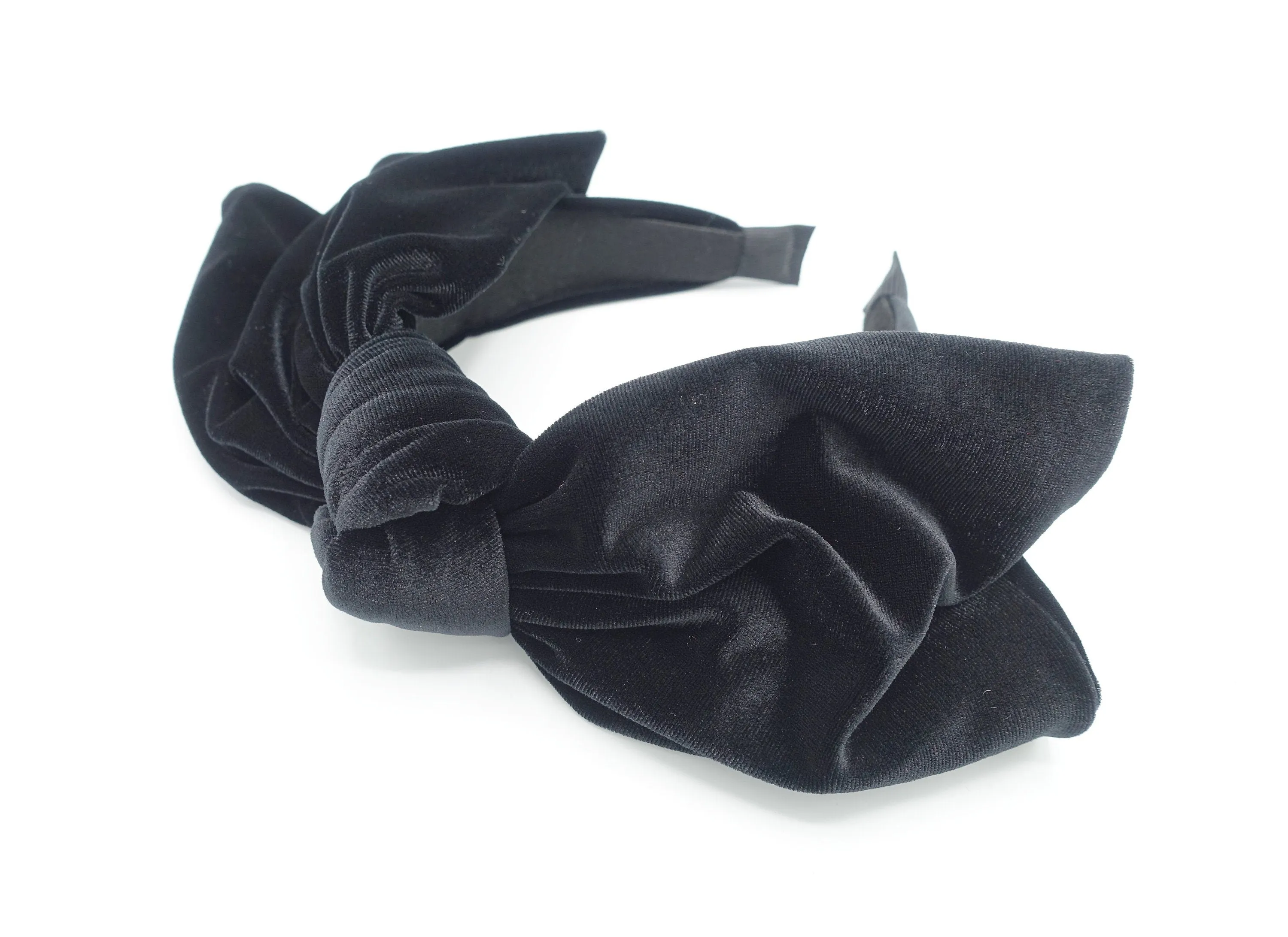 Velvet jumbo bow headband wide hairband unique women hair accessory