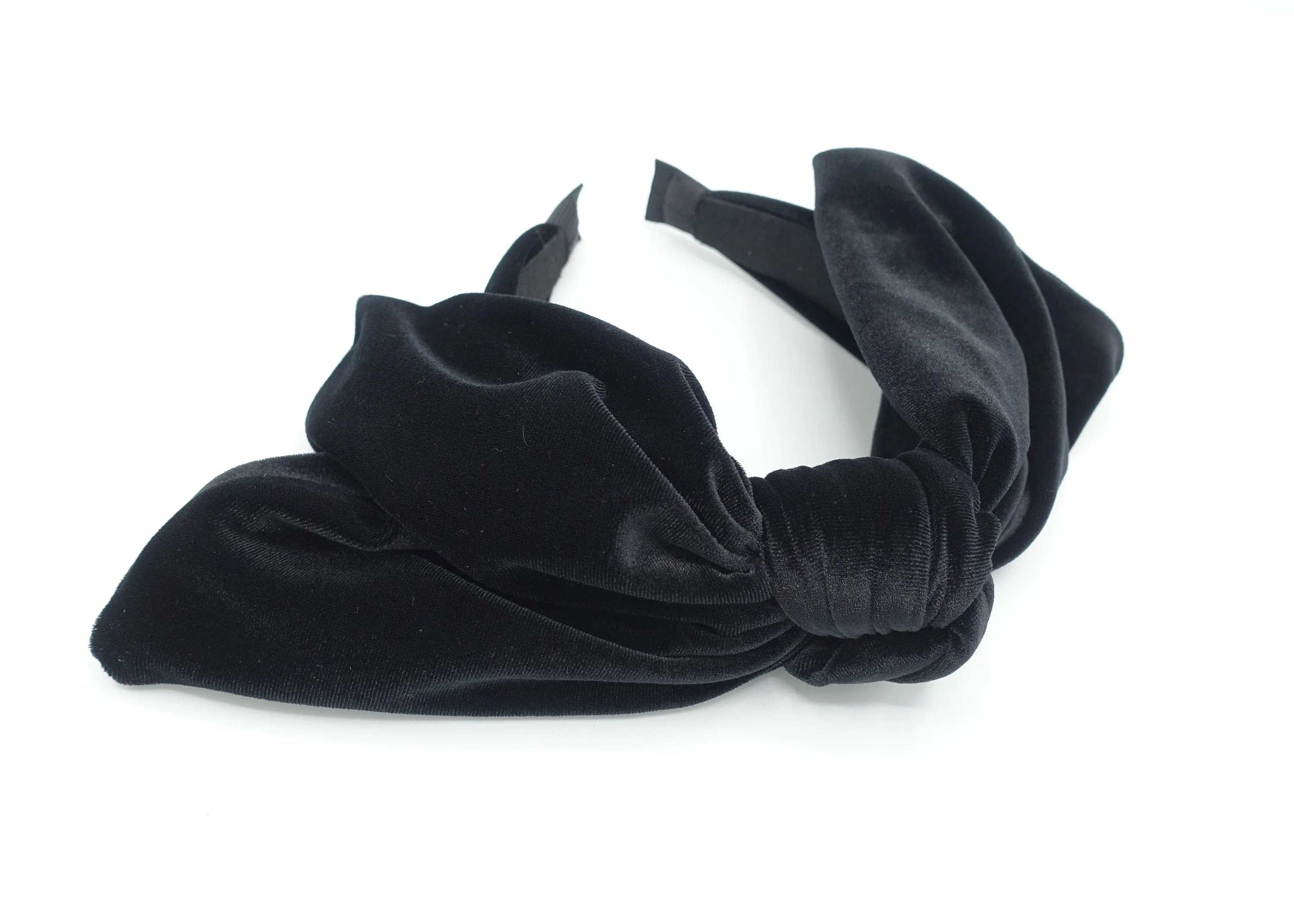 Velvet jumbo bow headband wide hairband unique women hair accessory