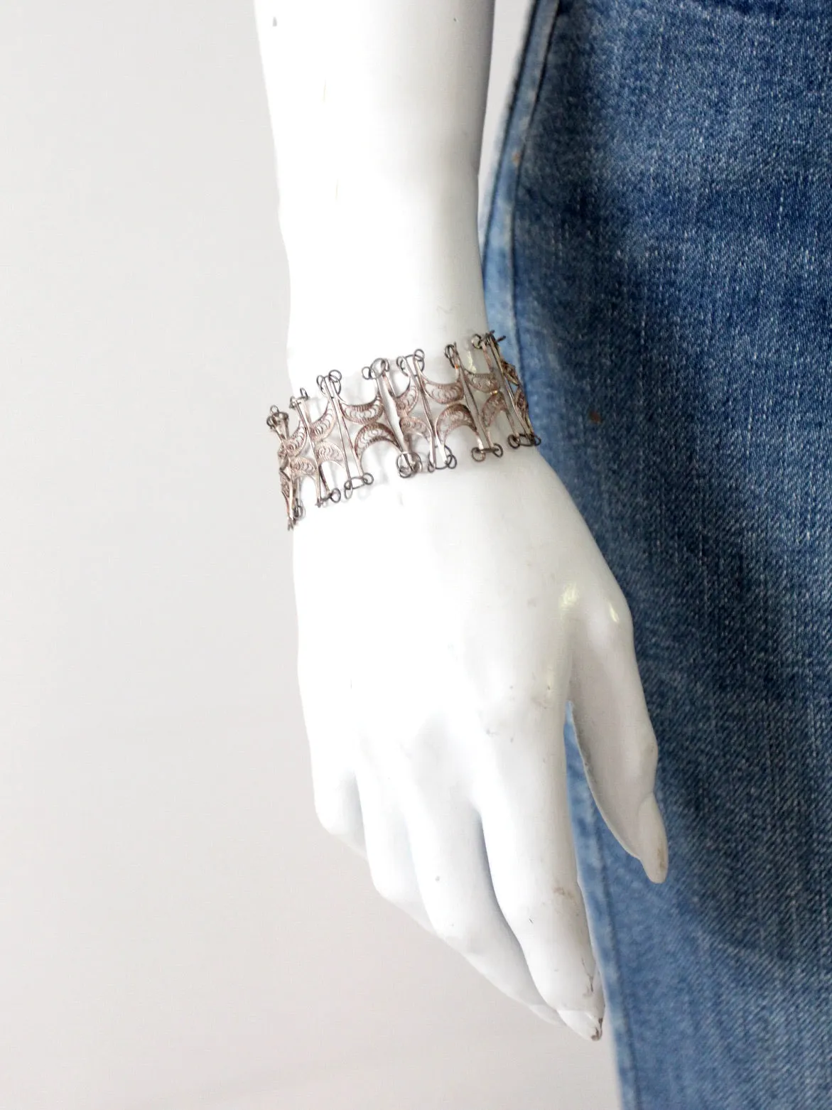 vintage filigree cuff bracelet