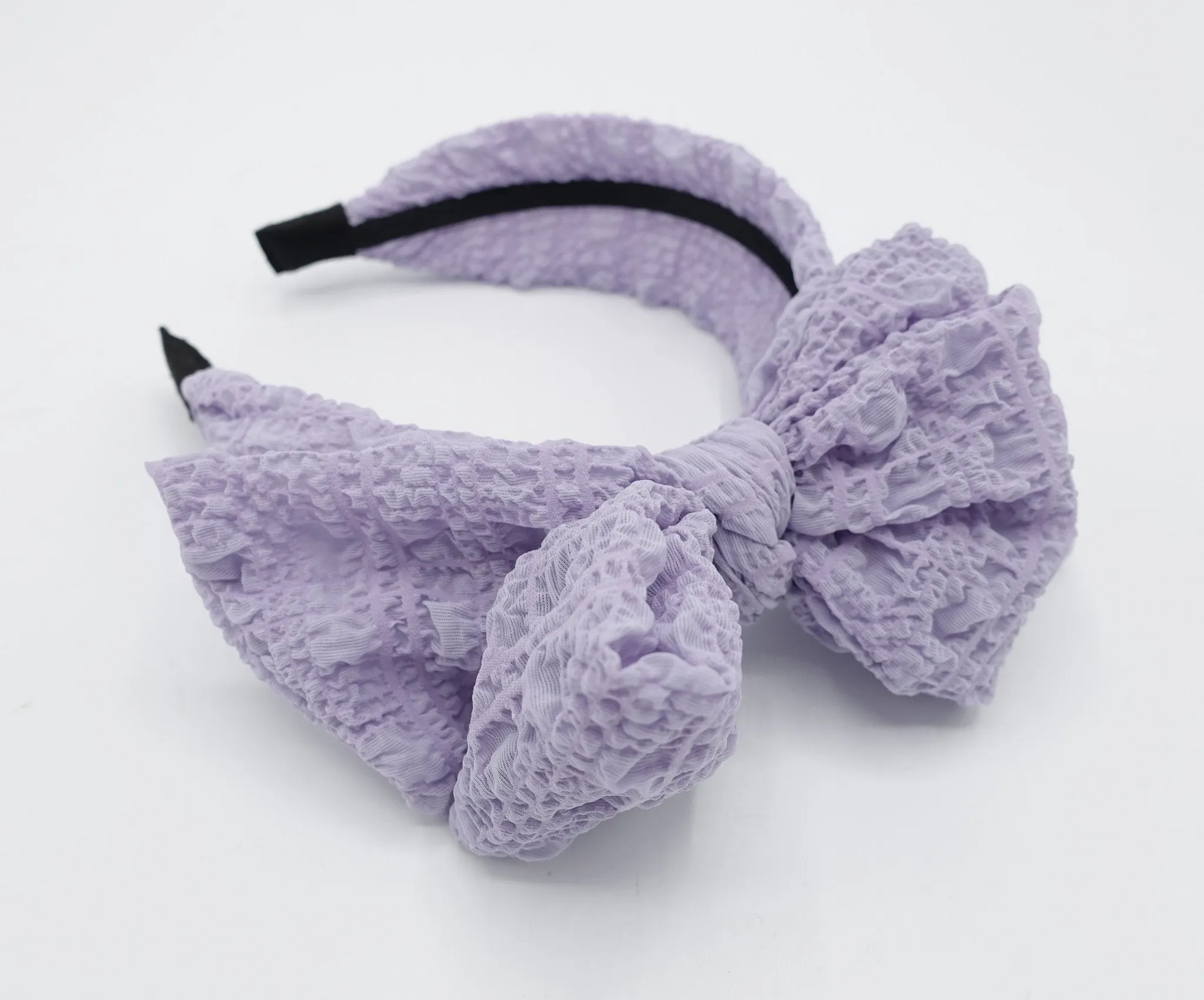 waffle bow knotted headband pretty hairband for women