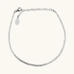 Waterproof Silver Reagan Anklet