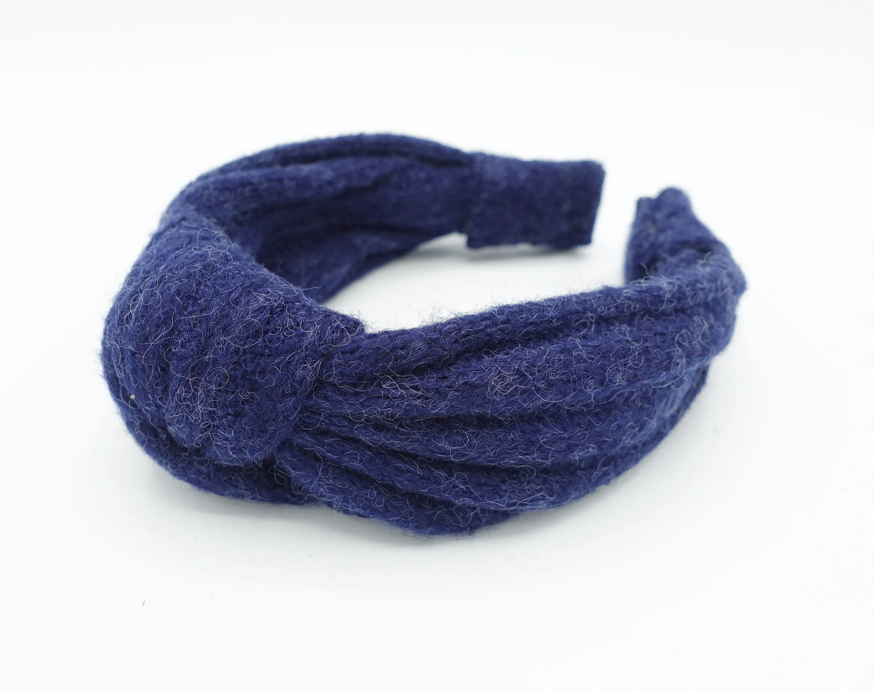 wool knit headband top knot hairband Fall Winter hair accessory for women