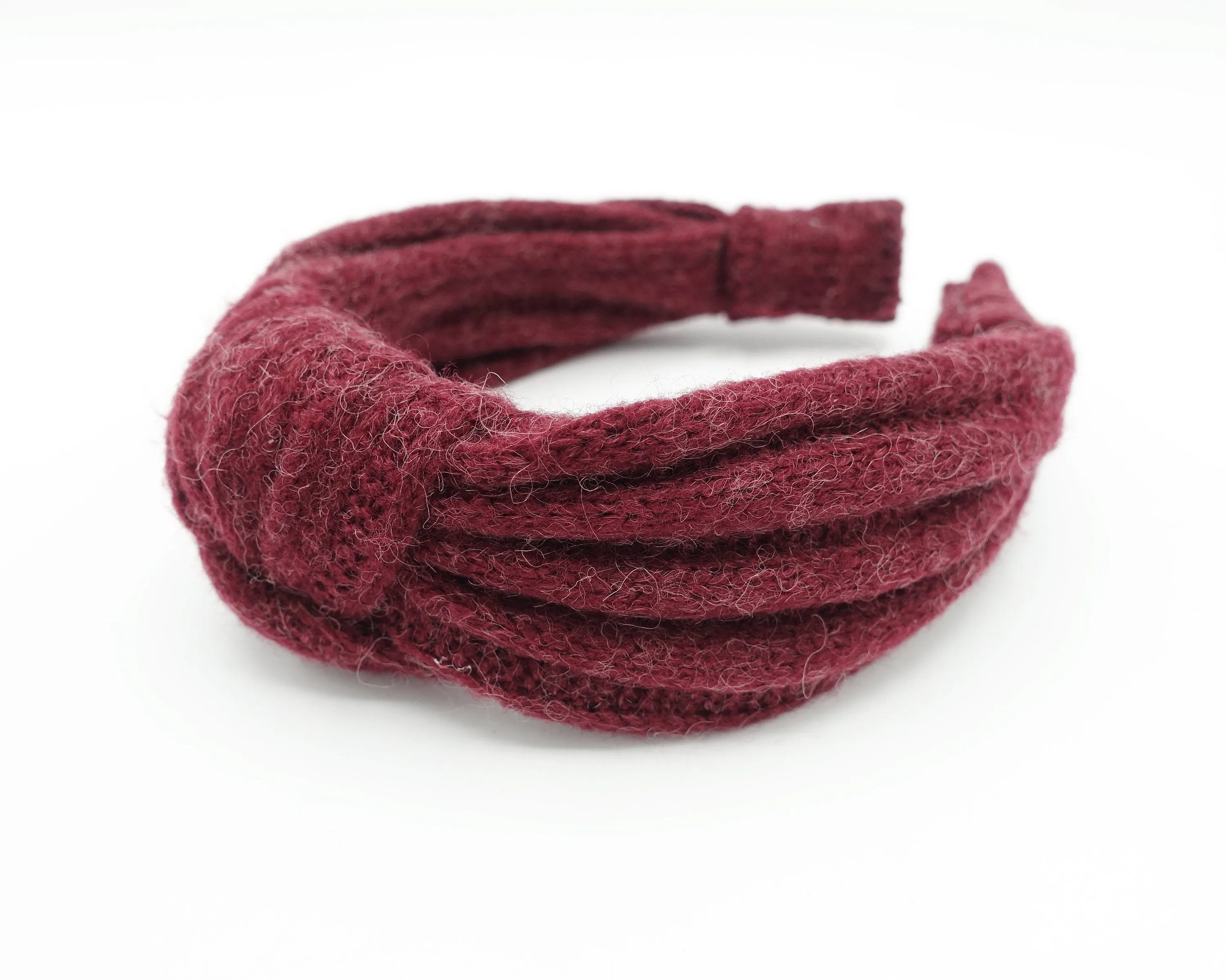 wool knit headband top knot hairband Fall Winter hair accessory for women