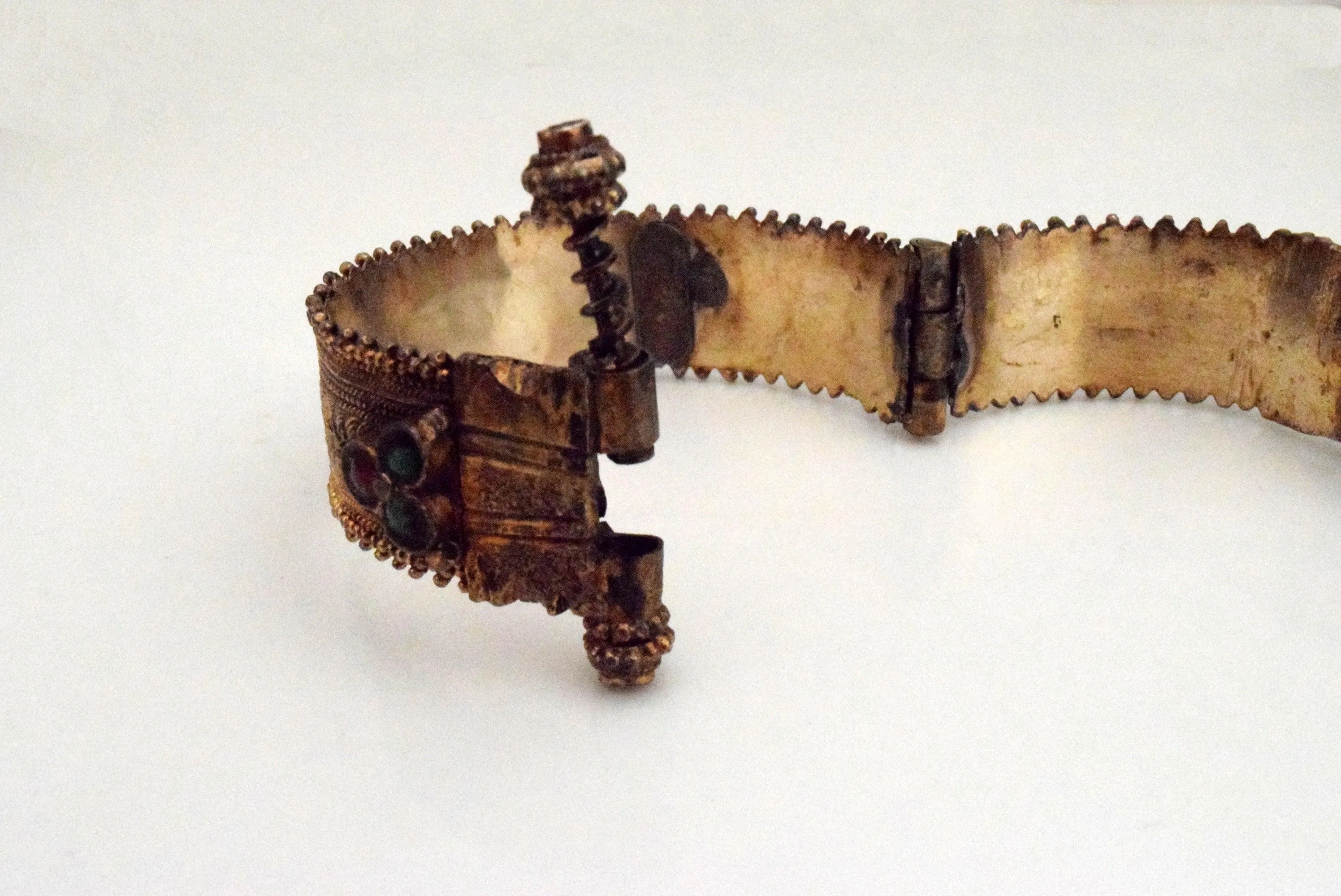 Yemeni Style Gold Gilt Silver Bracelet with Defects