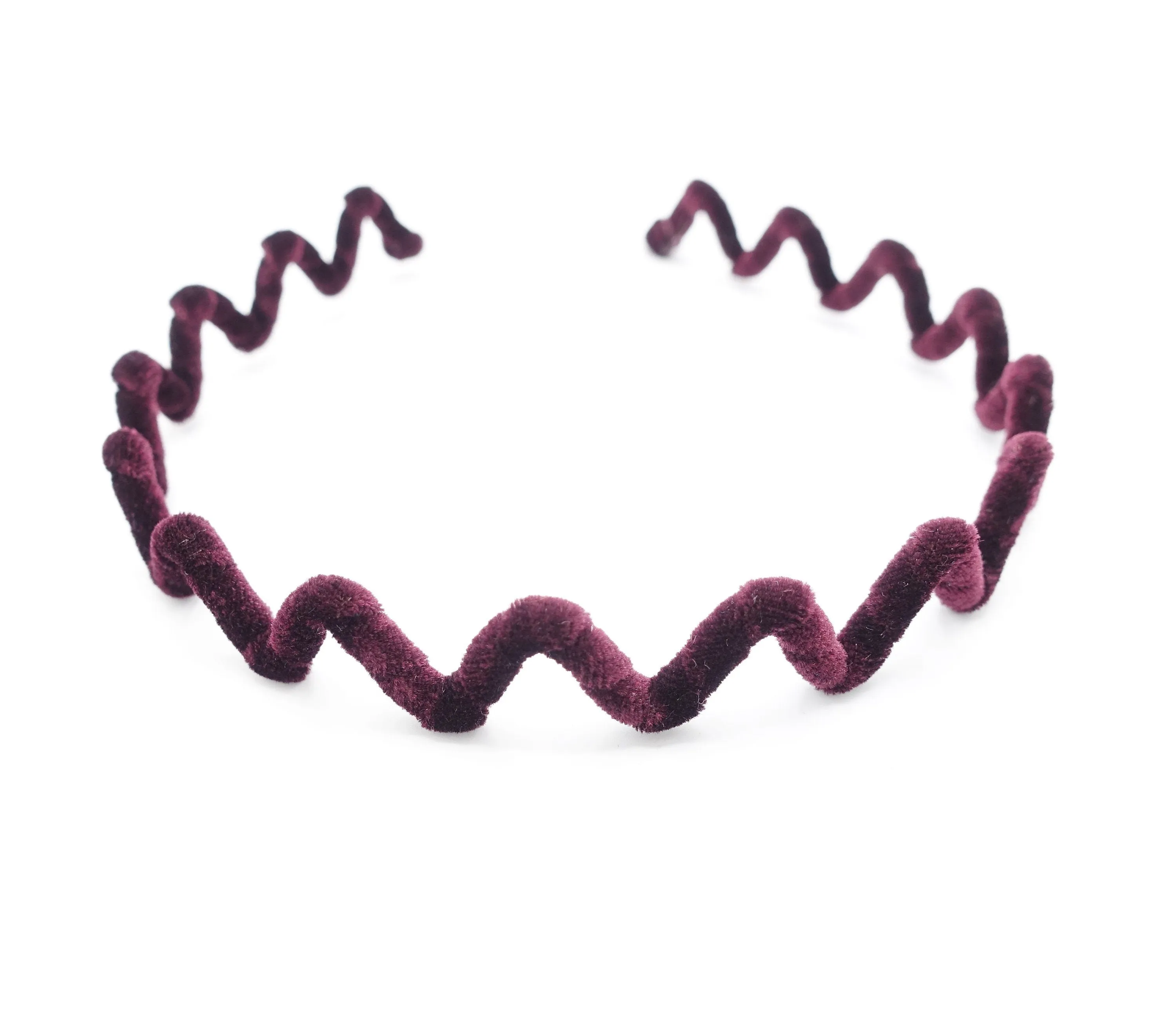 zigzag velvet wrap wire headband