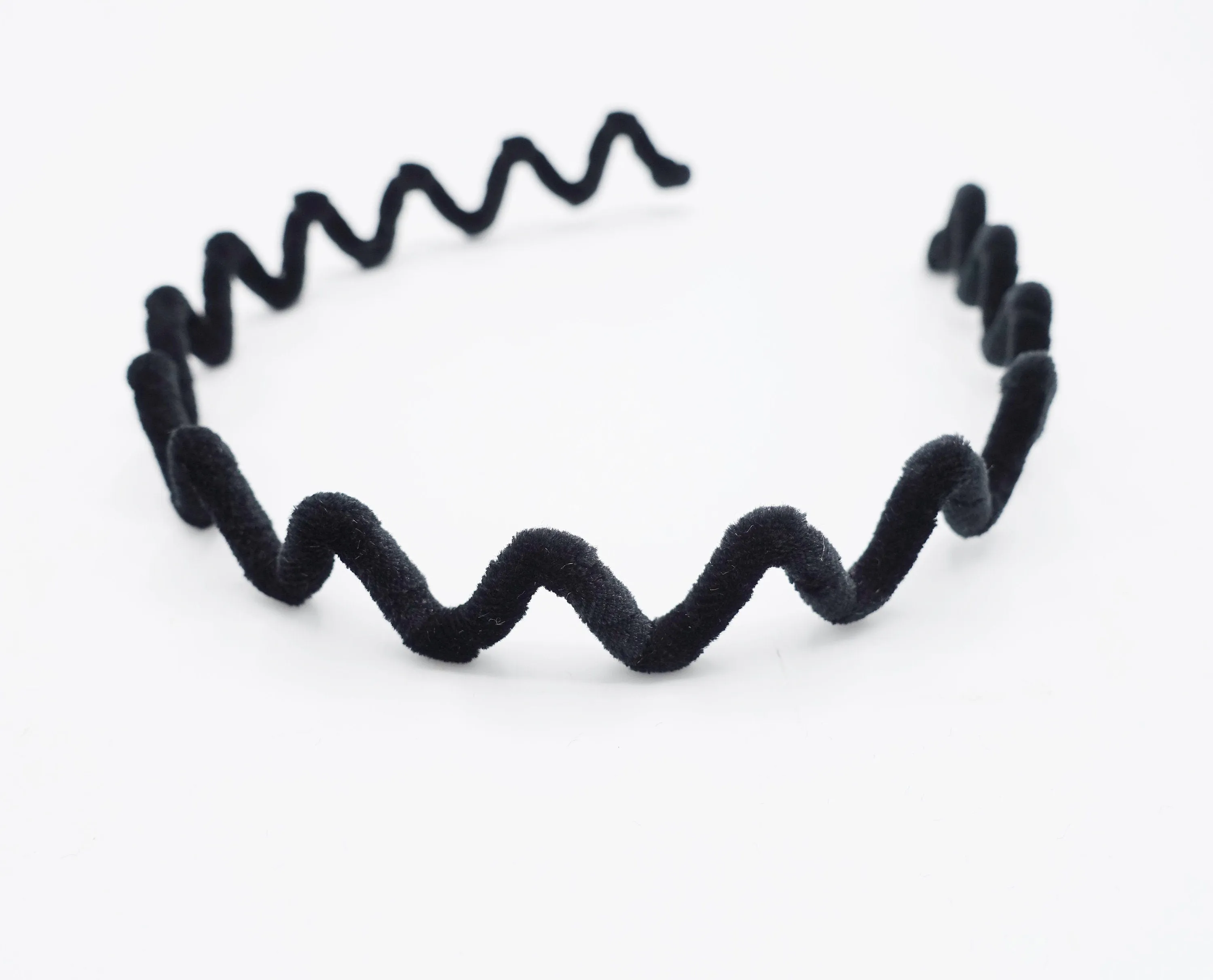 zigzag velvet wrap wire headband