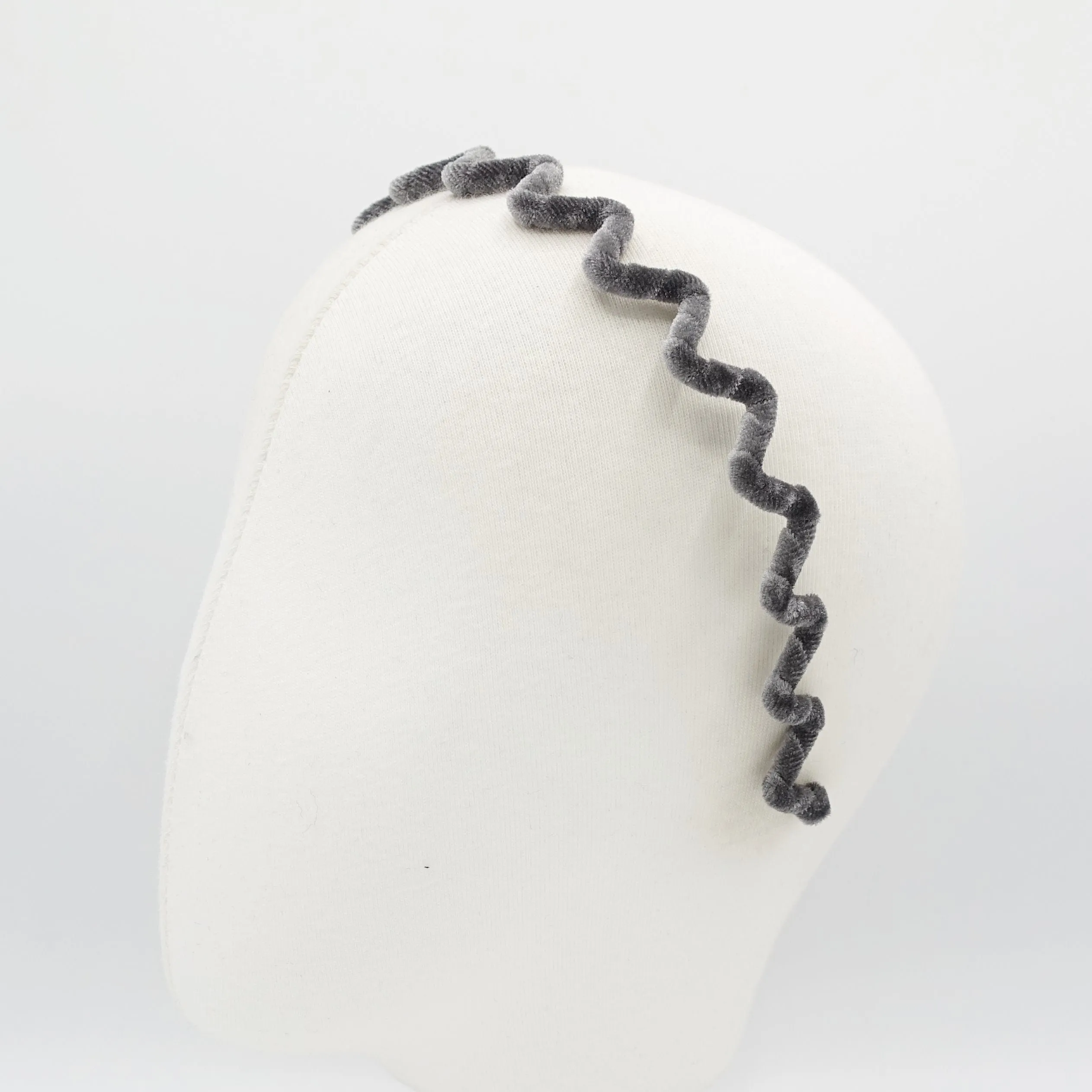 zigzag velvet wrap wire headband